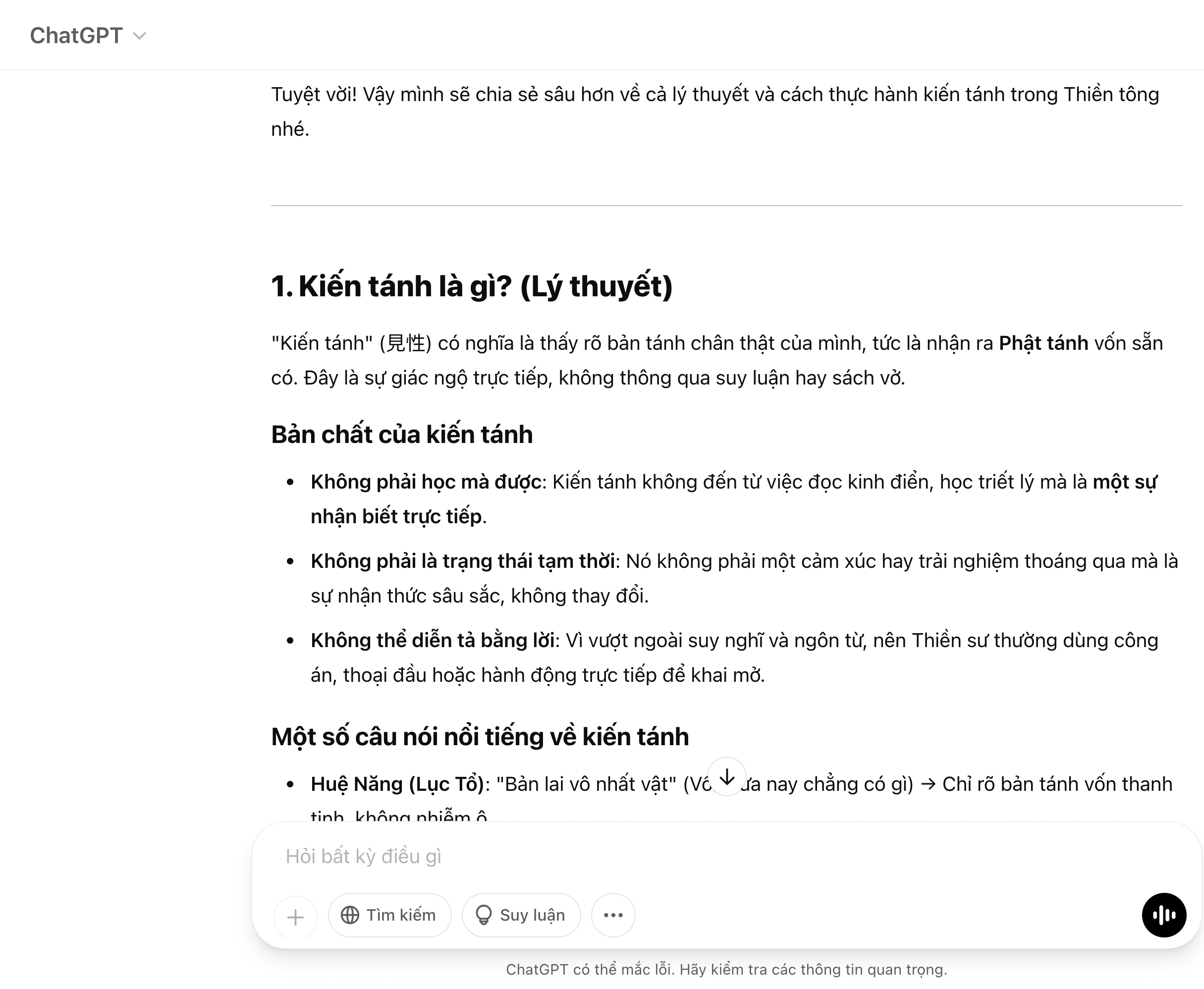 ChatGPT dạy Thiền