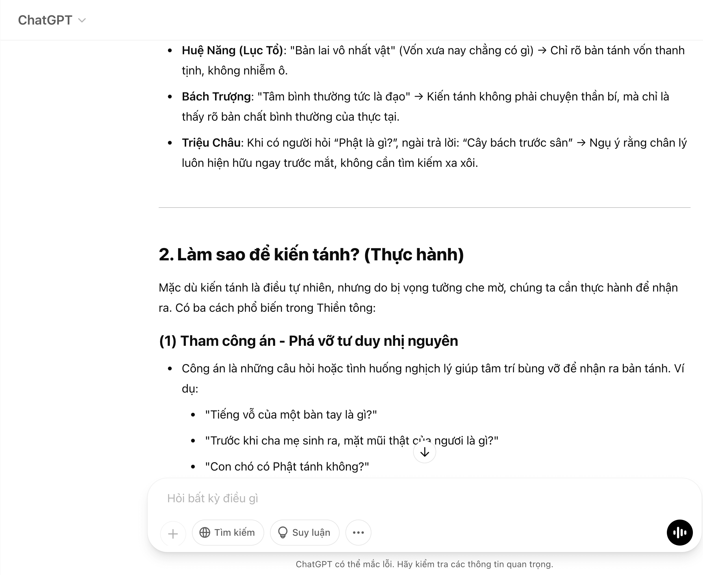 ChatGPT dạy Thiền