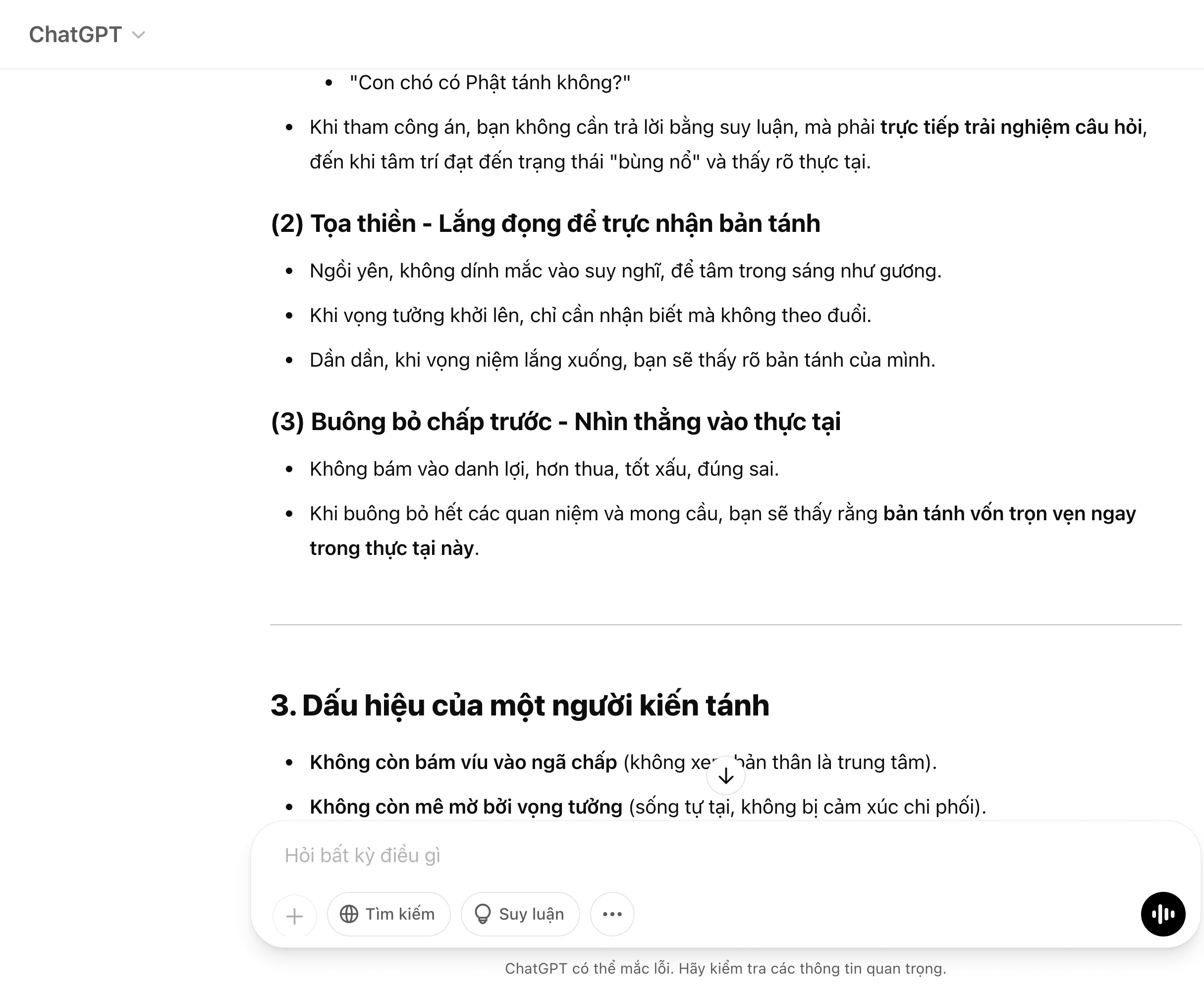 ChatGPT dạy Thiền