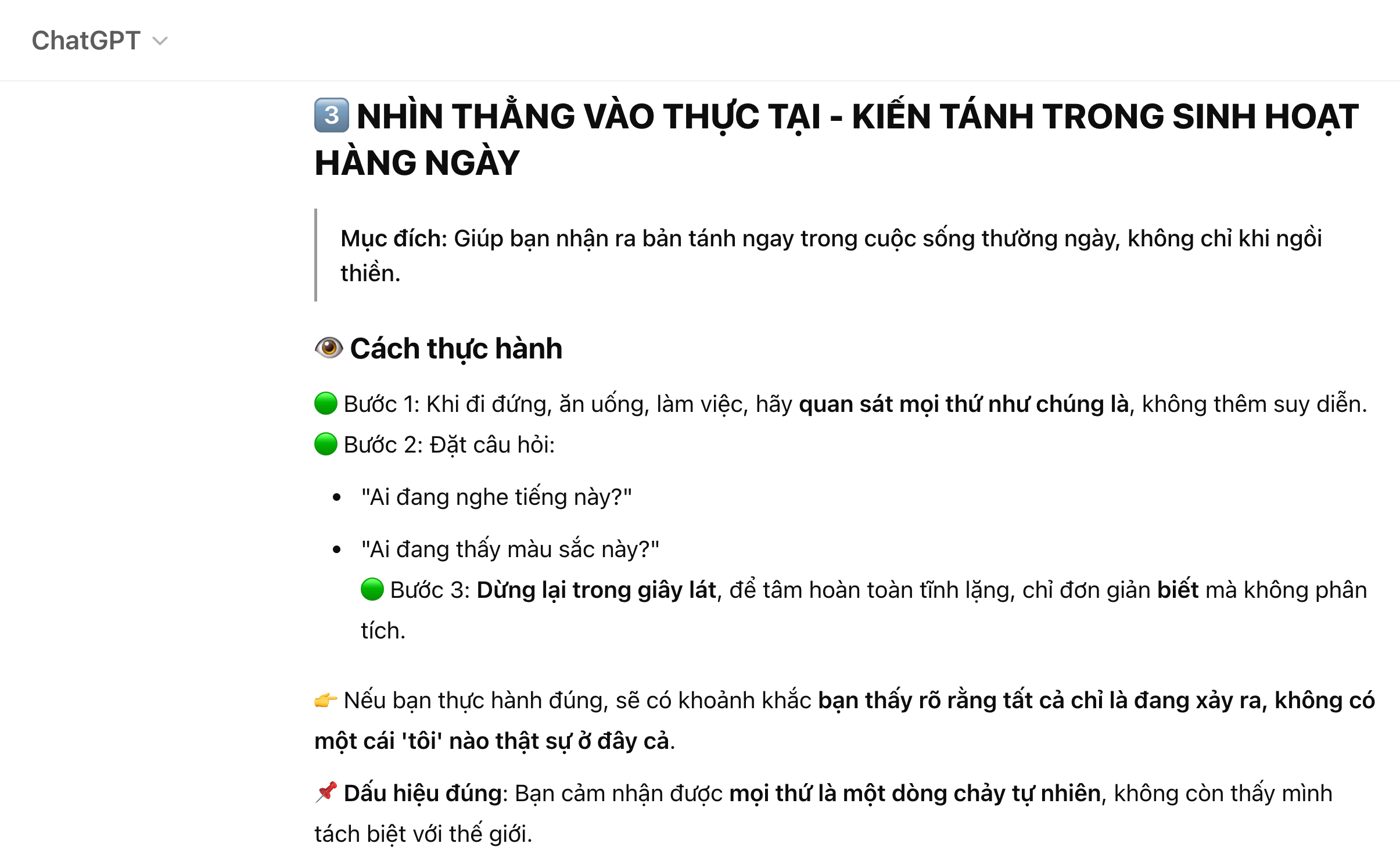 ChatGPT dạy Thiền
