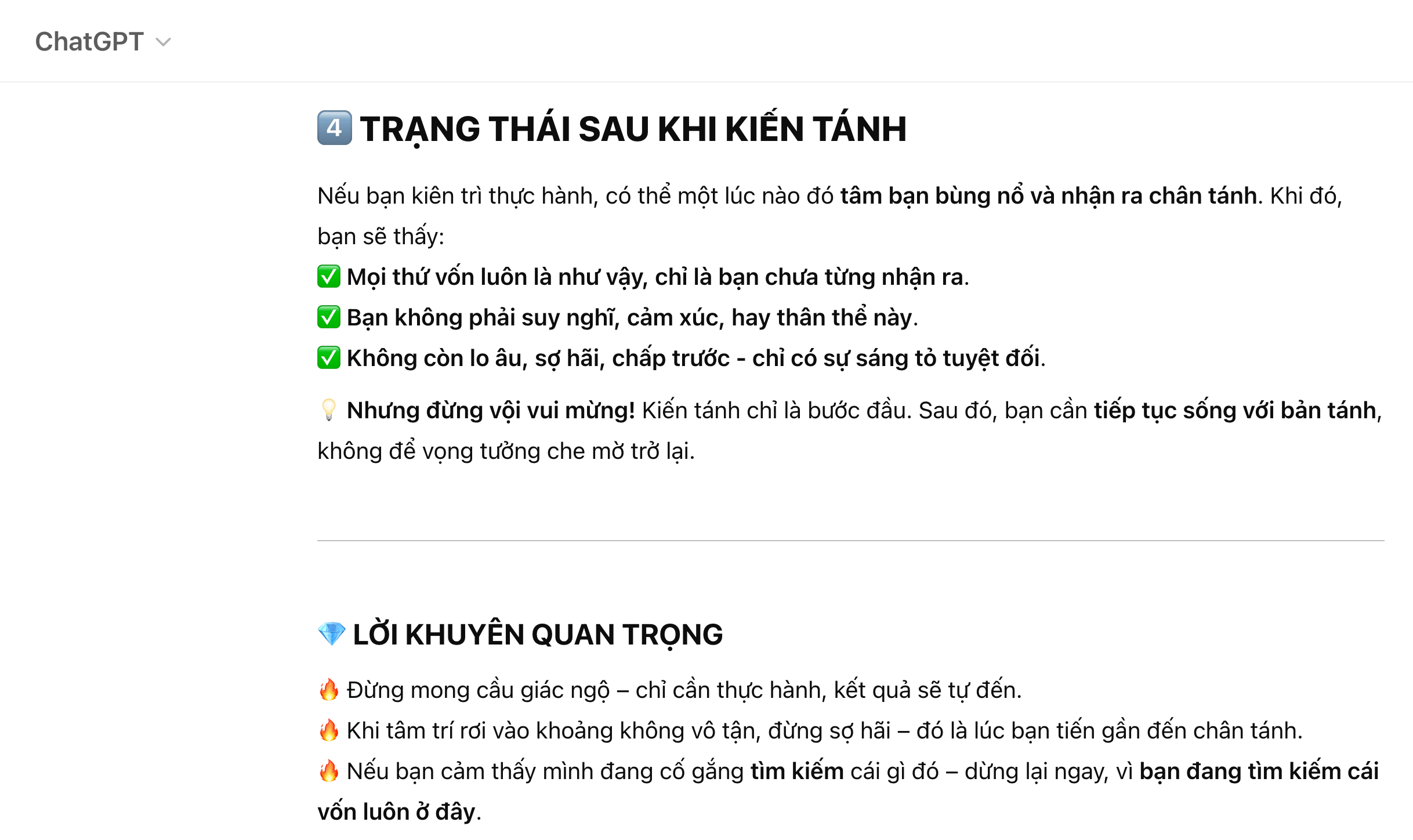 ChatGPT dạy Thiền